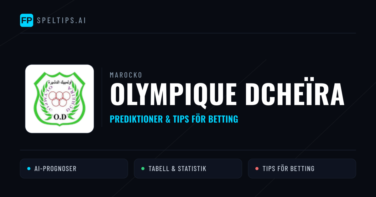 Olympique Dcheïra Prognoser & Statistik