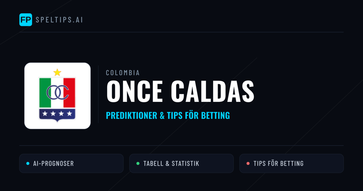 Once Caldas Prognoser & Statistik
