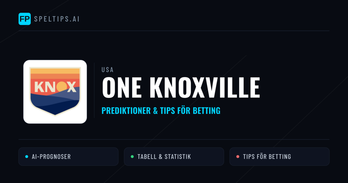 One Knoxville Prognoser & Statistik