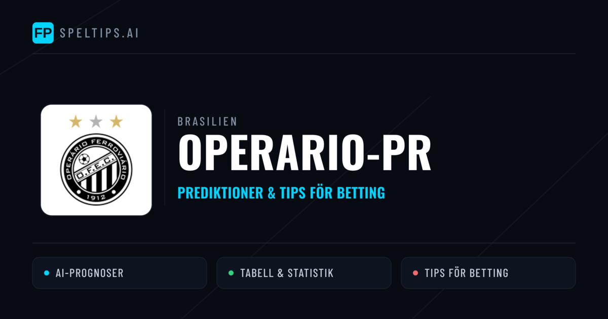 Operario-PR Prognoser & Statistik