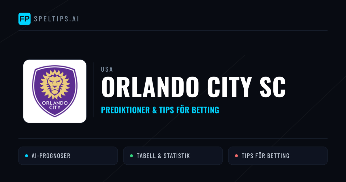 Orlando City SC Prognoser & Statistik