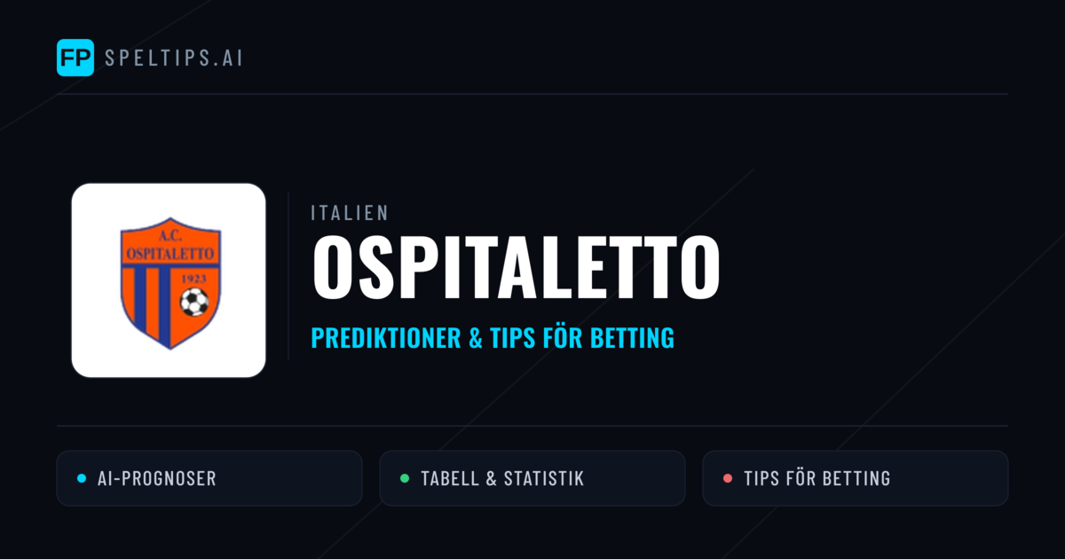 Ospitaletto Prognoser & Statistik