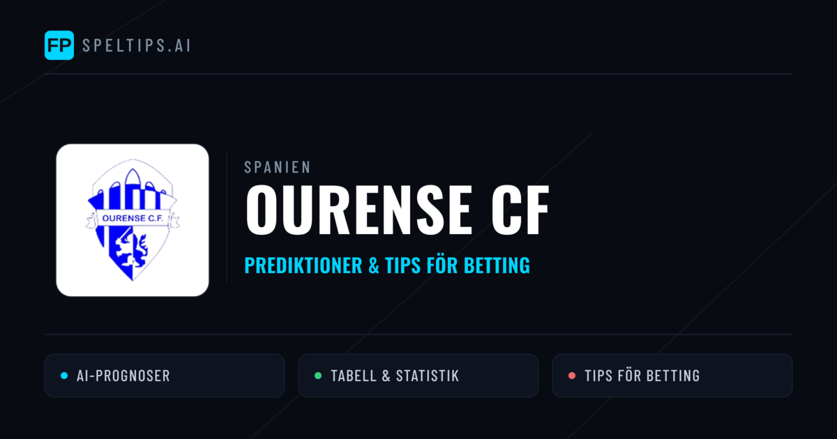 Ourense CF Prognoser & Statistik
