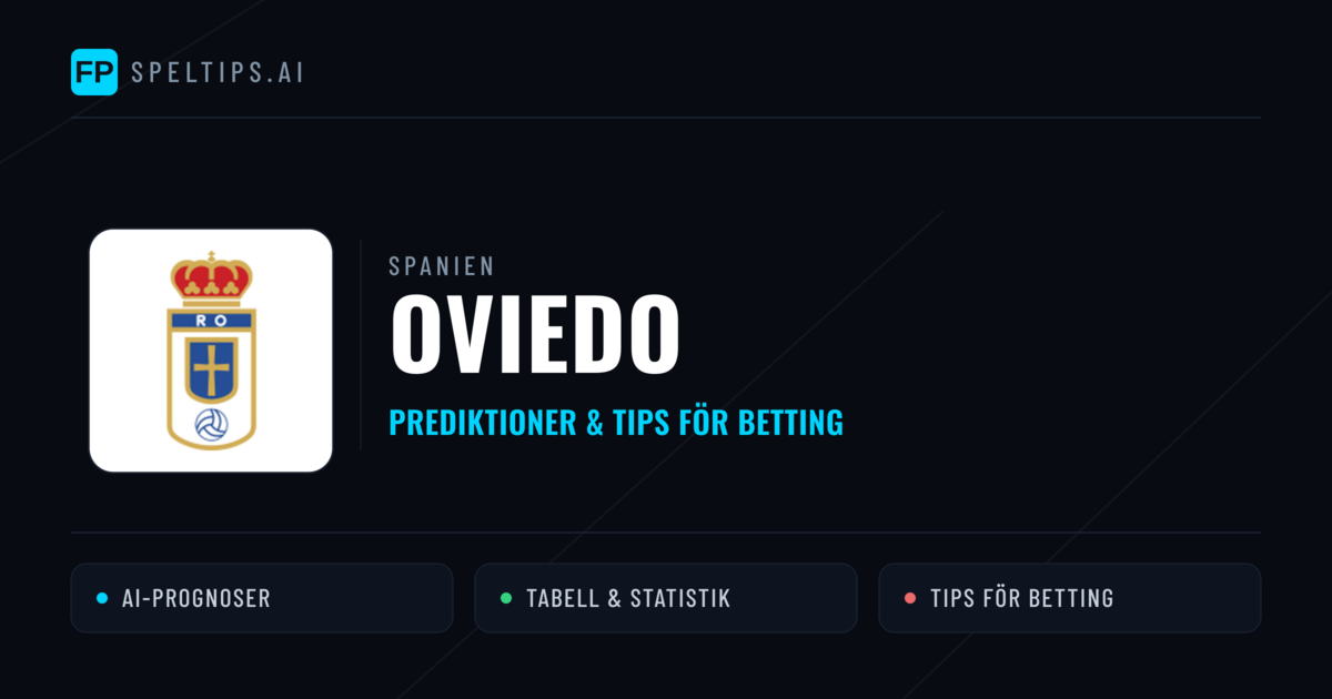 Oviedo Prognoser & Statistik