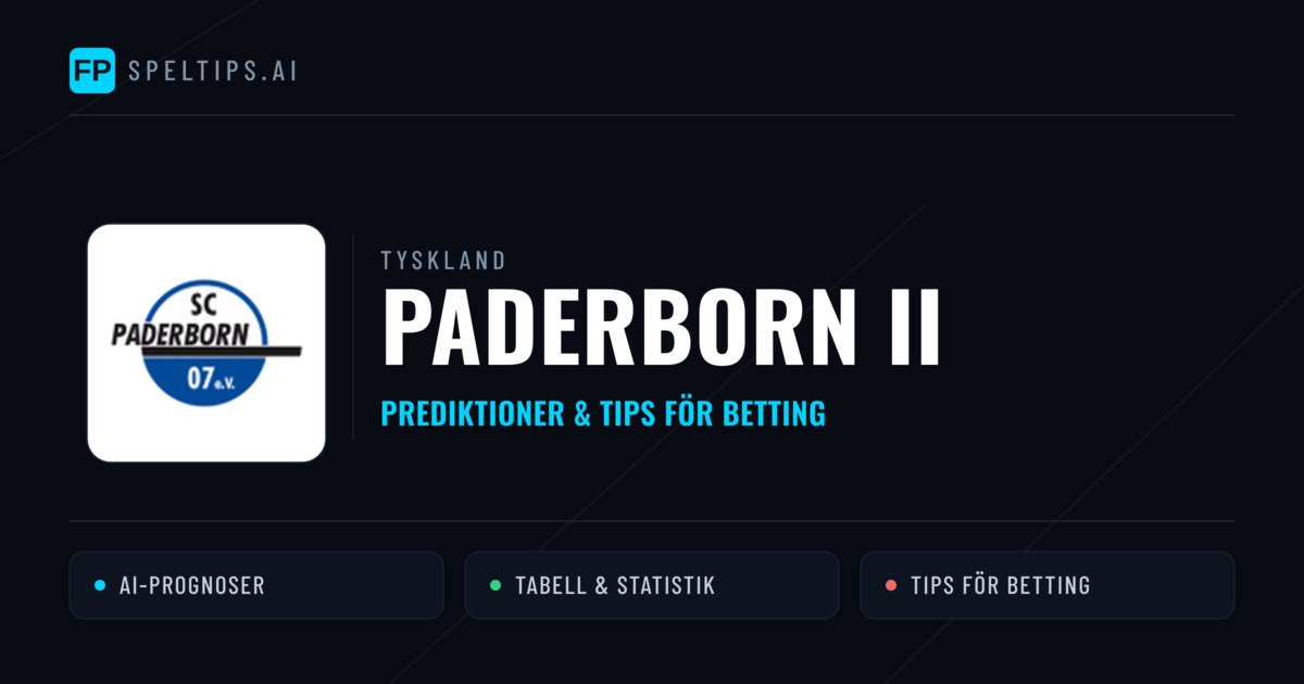 Paderborn II Prognoser & Statistik