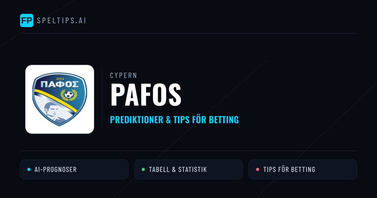 Pafos Prognoser & Statistik