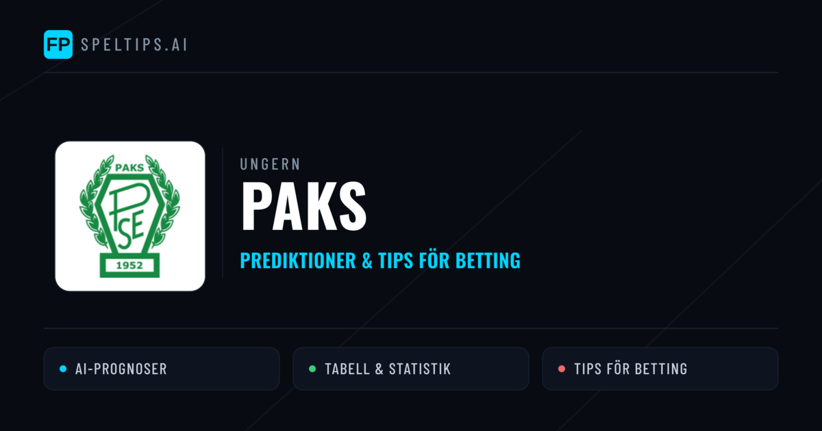 Paks Prognoser & Statistik