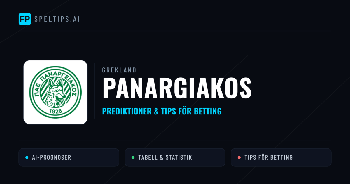 Panargiakos Prognoser & Statistik
