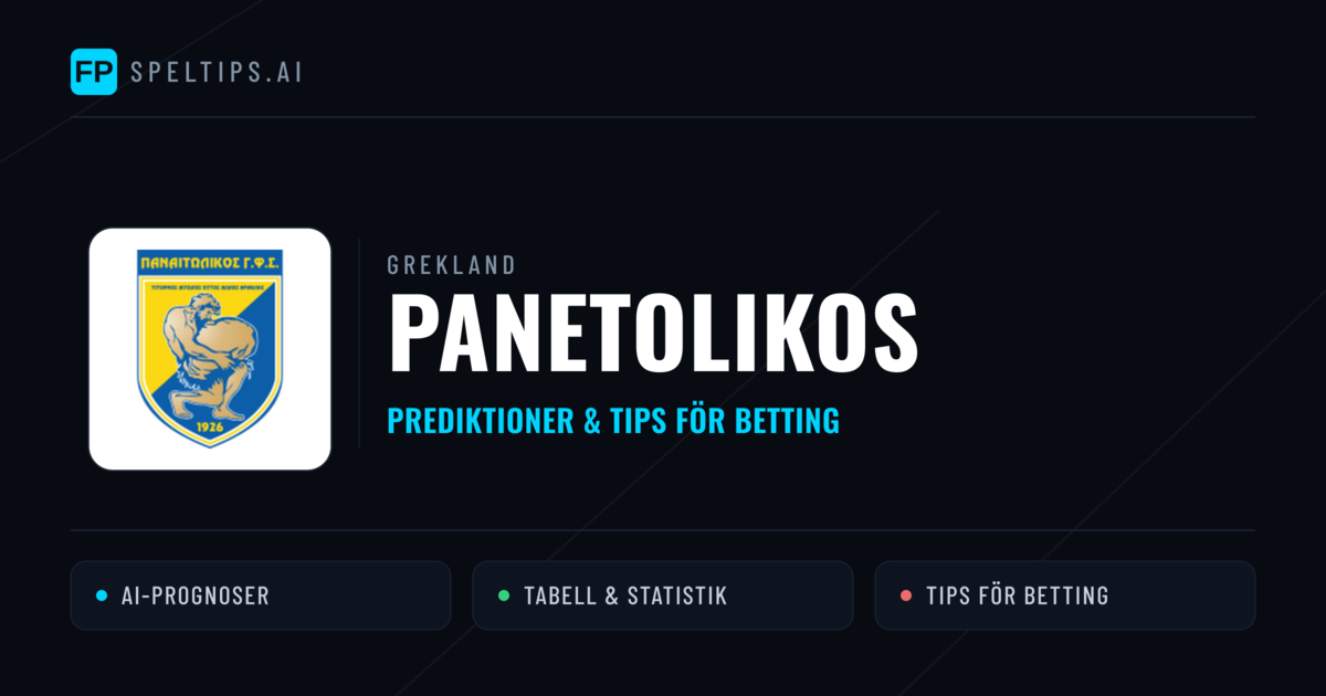 Panetolikos Prognoser & Statistik