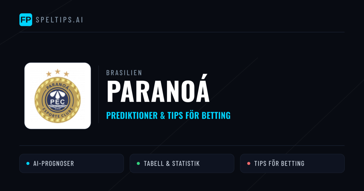 Paranoá Prognoser & Statistik