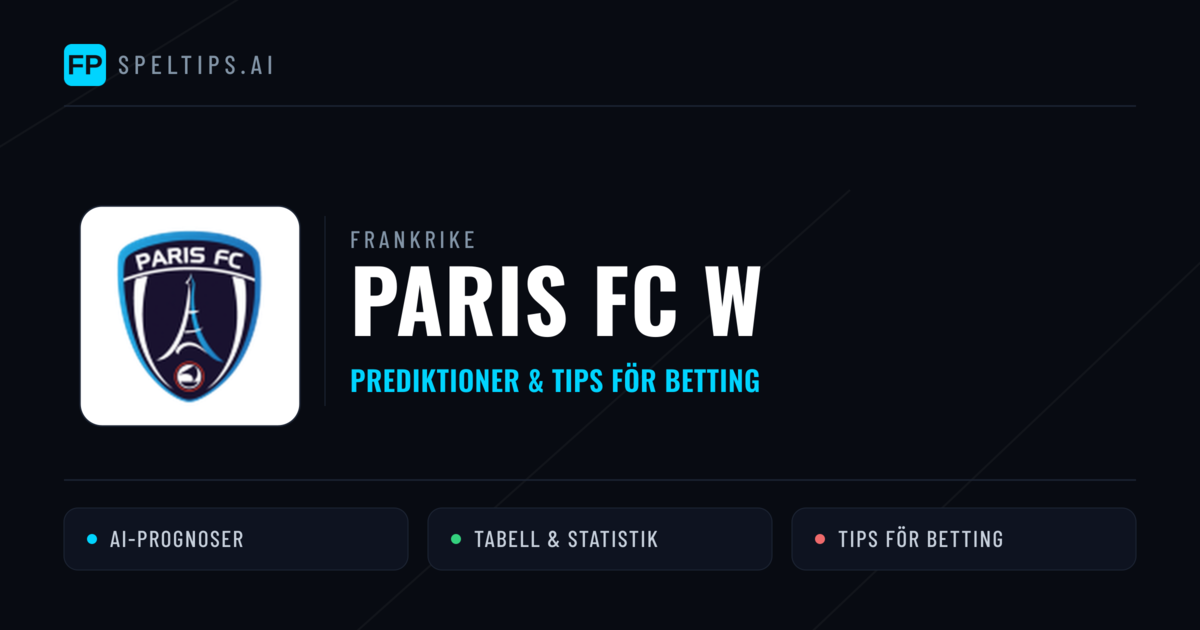 Paris FC W Prognoser & Statistik