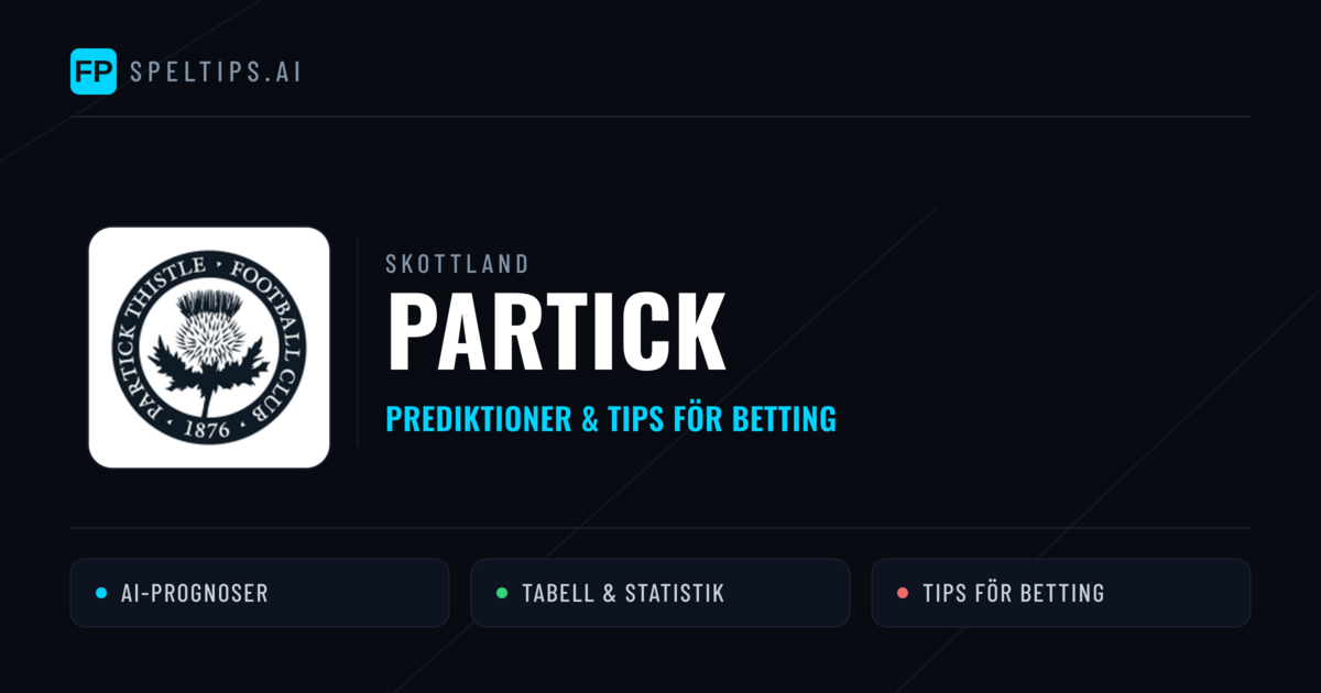Partick Prognoser & Statistik