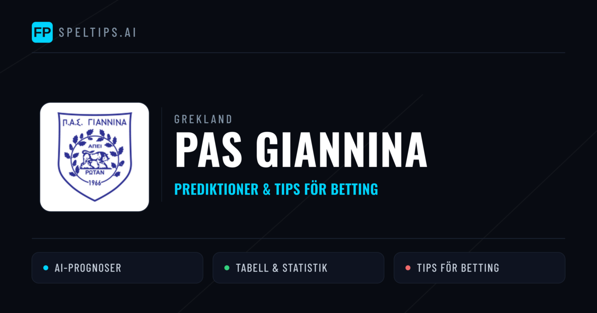 PAS Giannina Prognoser & Statistik