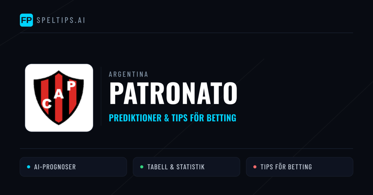 Patronato Prognoser & Statistik