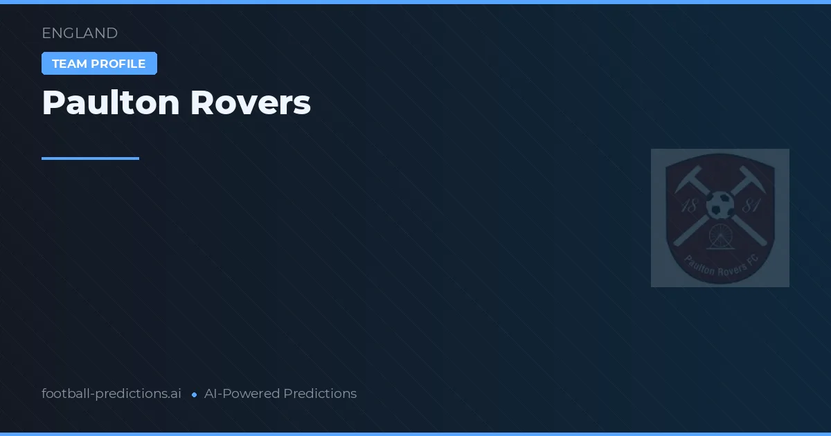 Paulton Rovers Prognoser & Statistik
