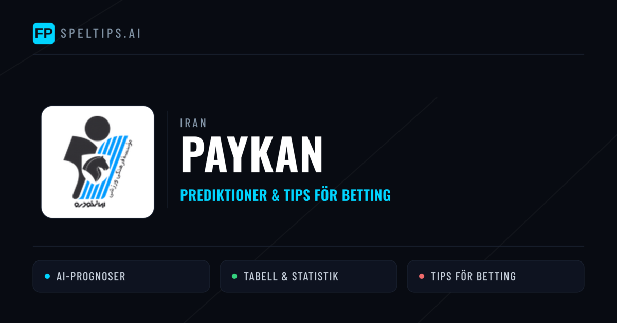 Paykan Prognoser & Statistik