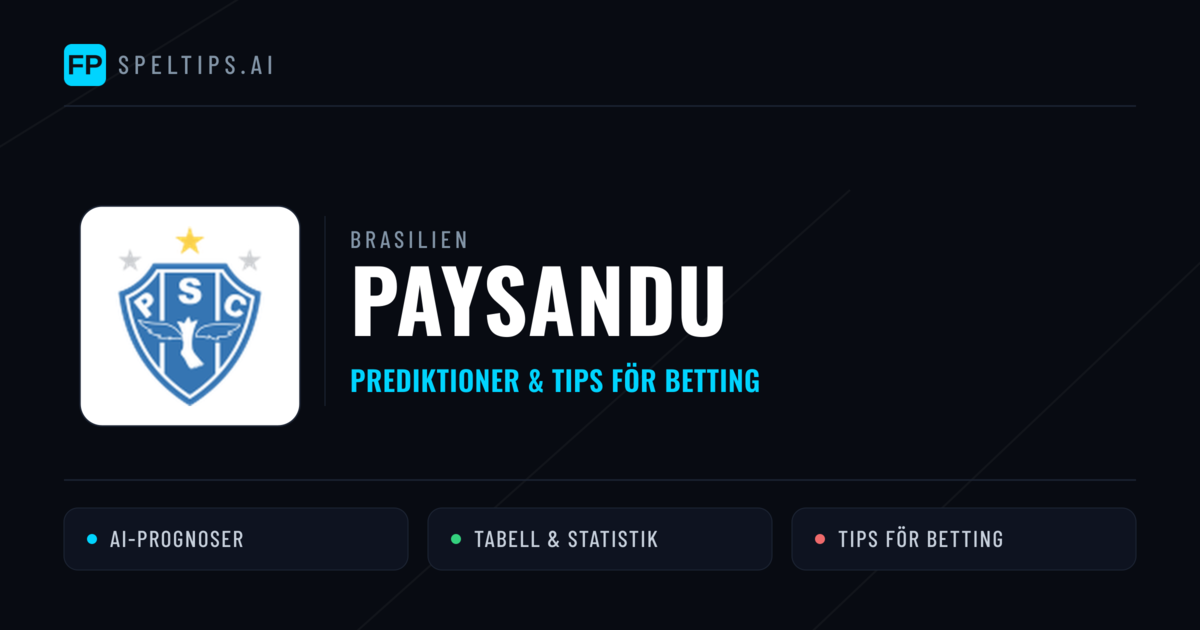 Paysandu Prognoser & Statistik