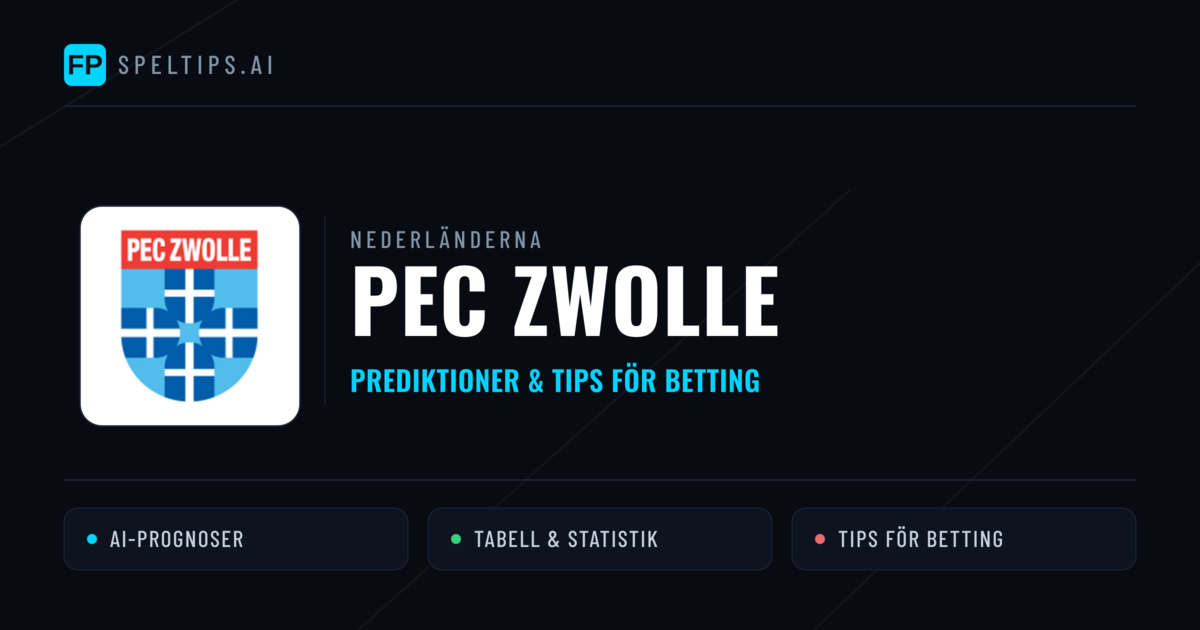 PEC Zwolle Prognoser & Statistik