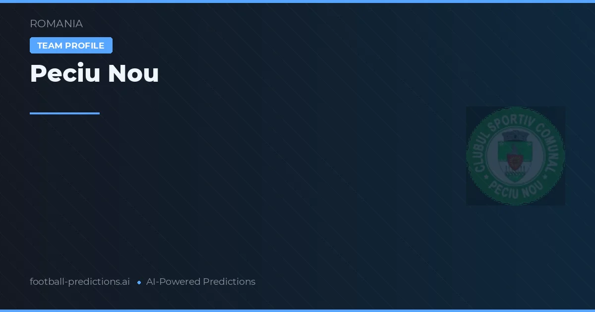 Peciu Nou Prognoser & Statistik