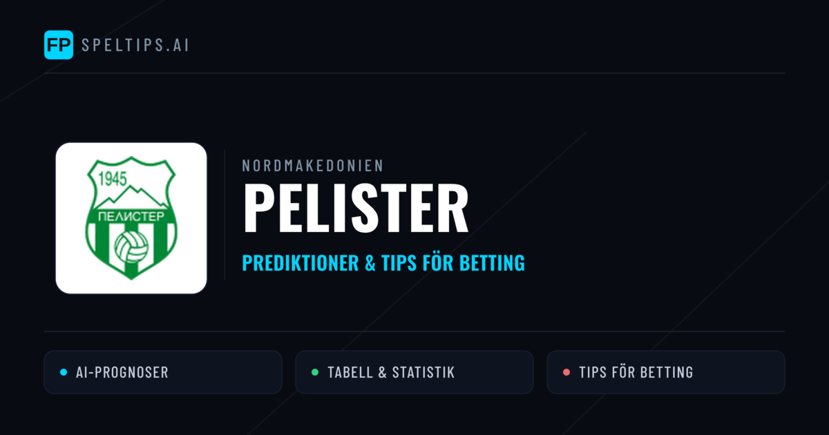 Pelister Prognoser & Statistik