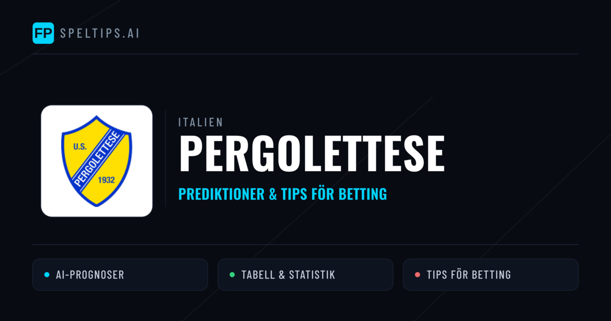 Pergolettese Prognoser & Statistik