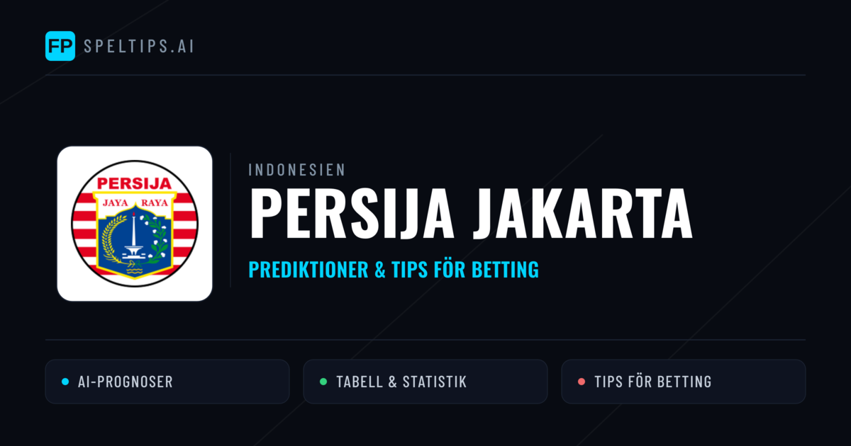 Persija Jakarta Prognoser & Statistik