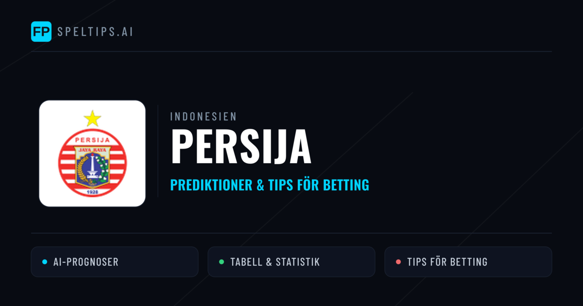 Persija Prognoser & Statistik