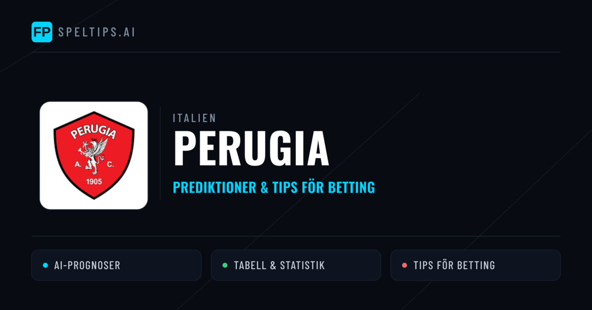 Perugia Prognoser & Statistik