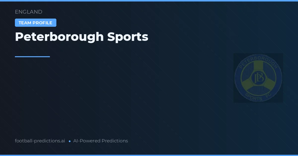 Peterborough Sports Prognoser & Statistik