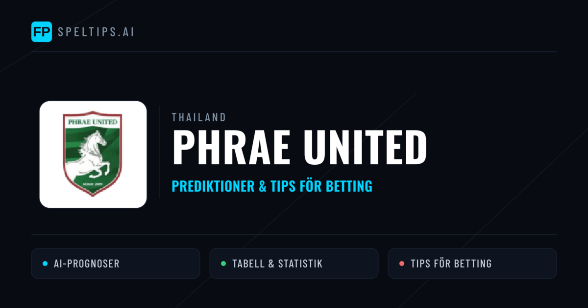 Phrae United Prognoser & Statistik