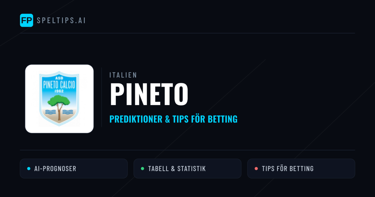 Pineto Prognoser & Statistik