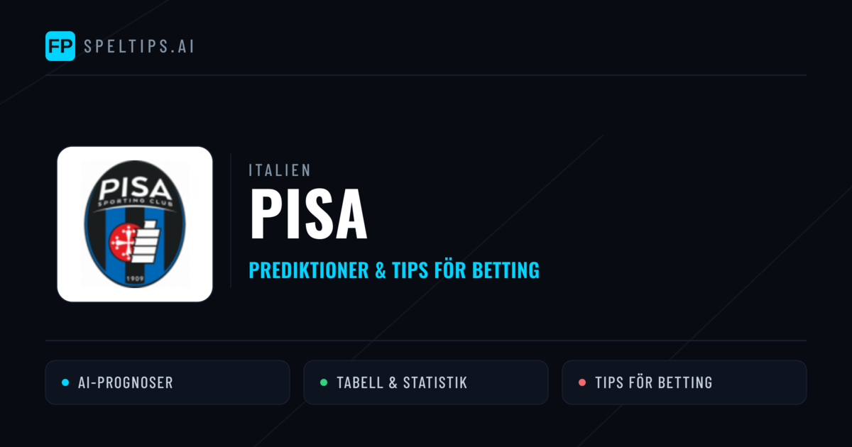 Pisa Prognoser & Statistik