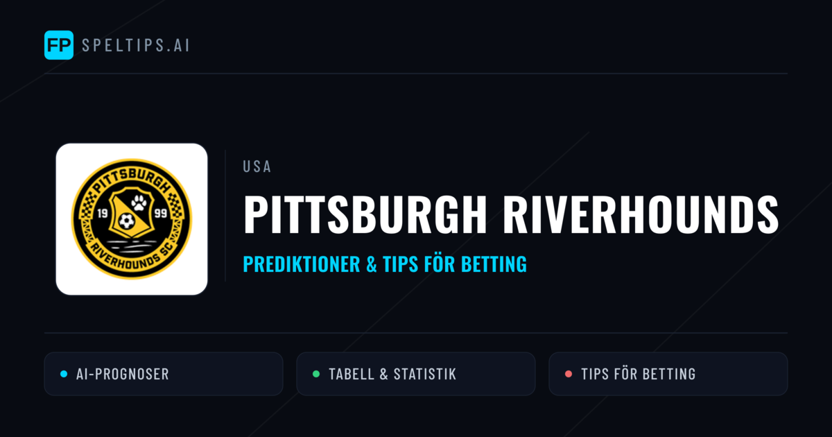 Pittsburgh Riverhounds Prognoser & Statistik