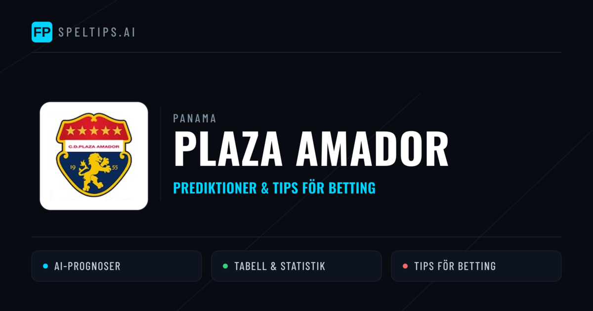 Plaza Amador Prognoser & Statistik