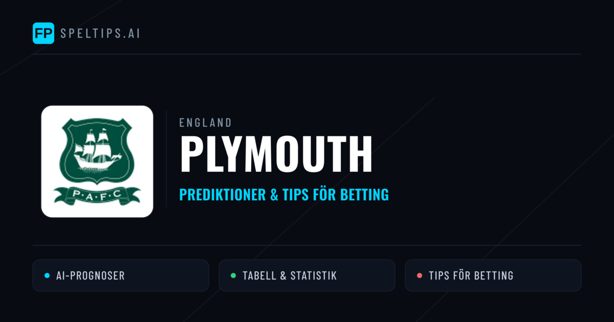 Plymouth Prognoser & Statistik
