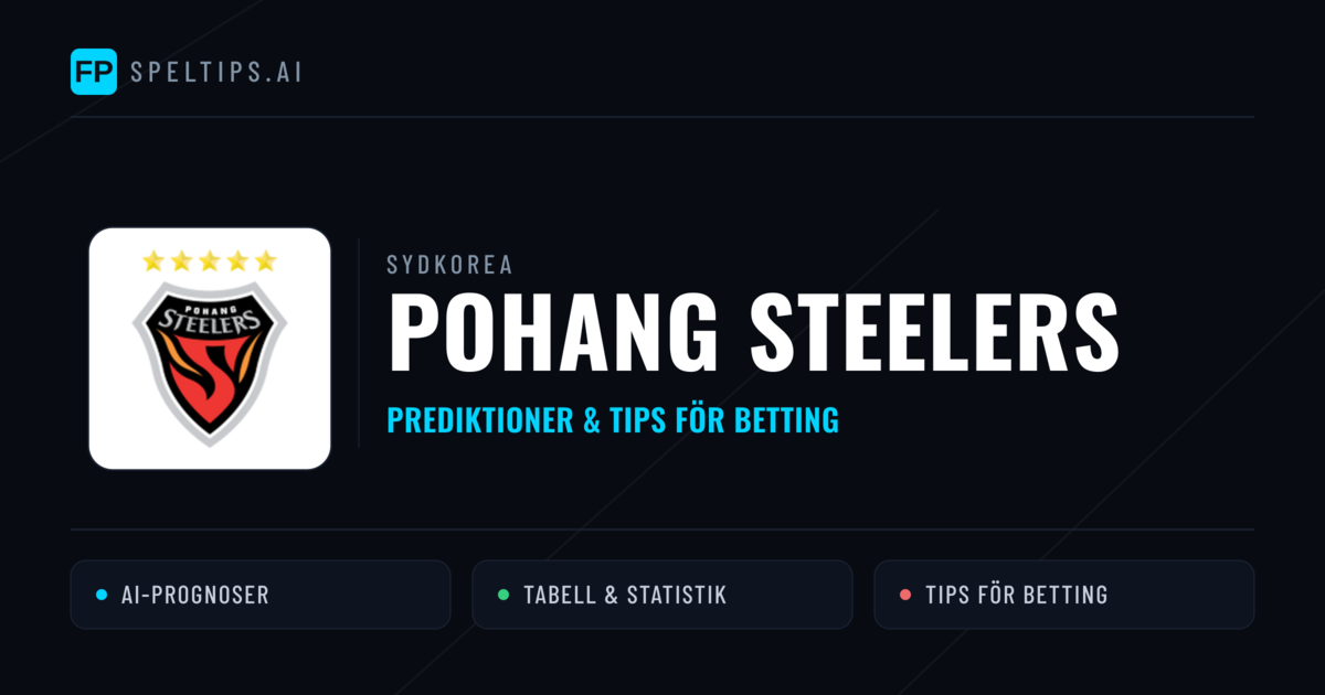 Pohang Steelers Prognoser & Statistik