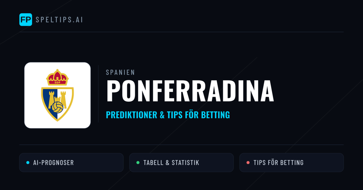 Ponferradina Prognoser & Statistik