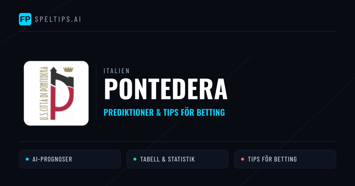 Pontedera Prognoser & Statistik