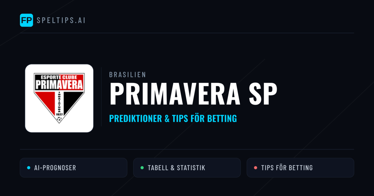 Primavera SP Prognoser & Statistik