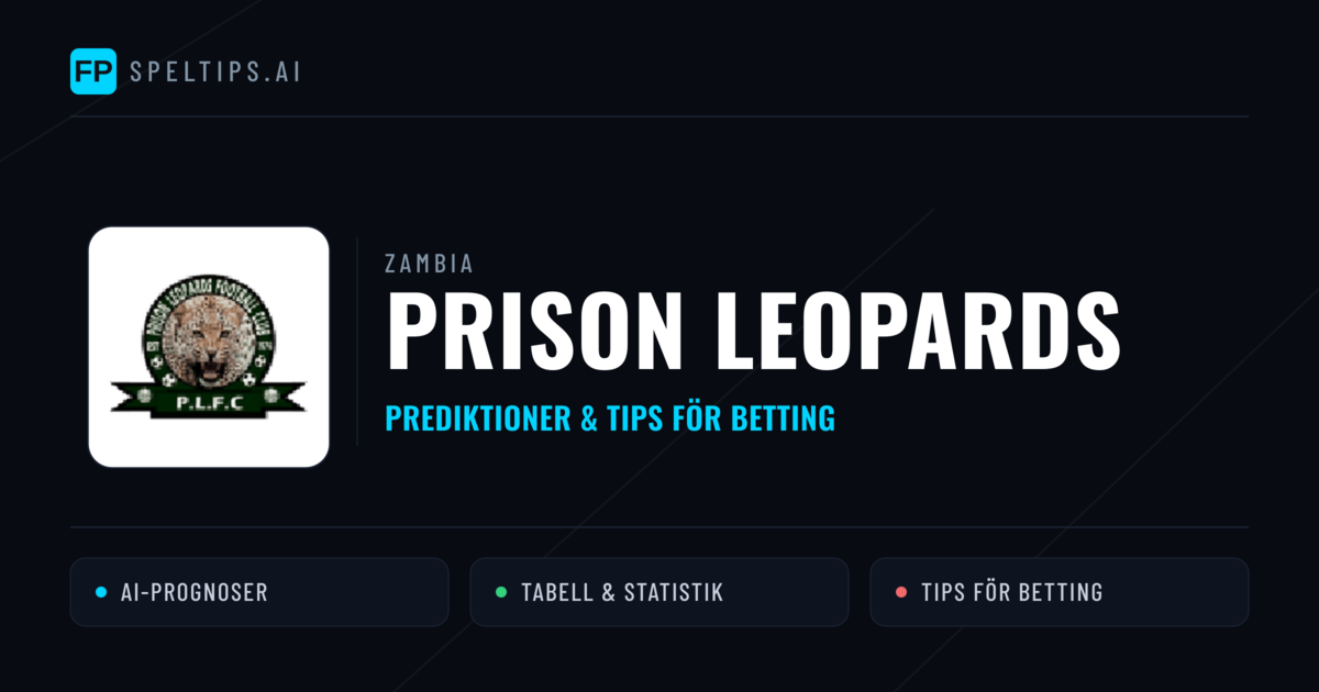 Prison Leopards Prognoser & Statistik