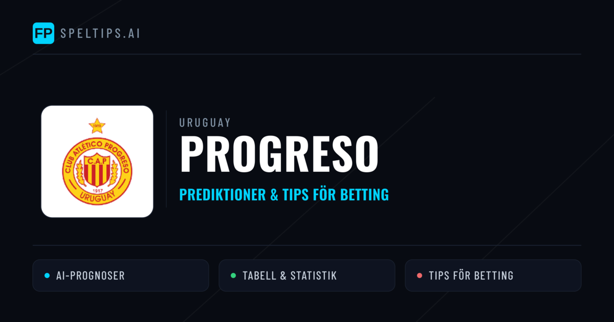 Progreso Prognoser & Statistik
