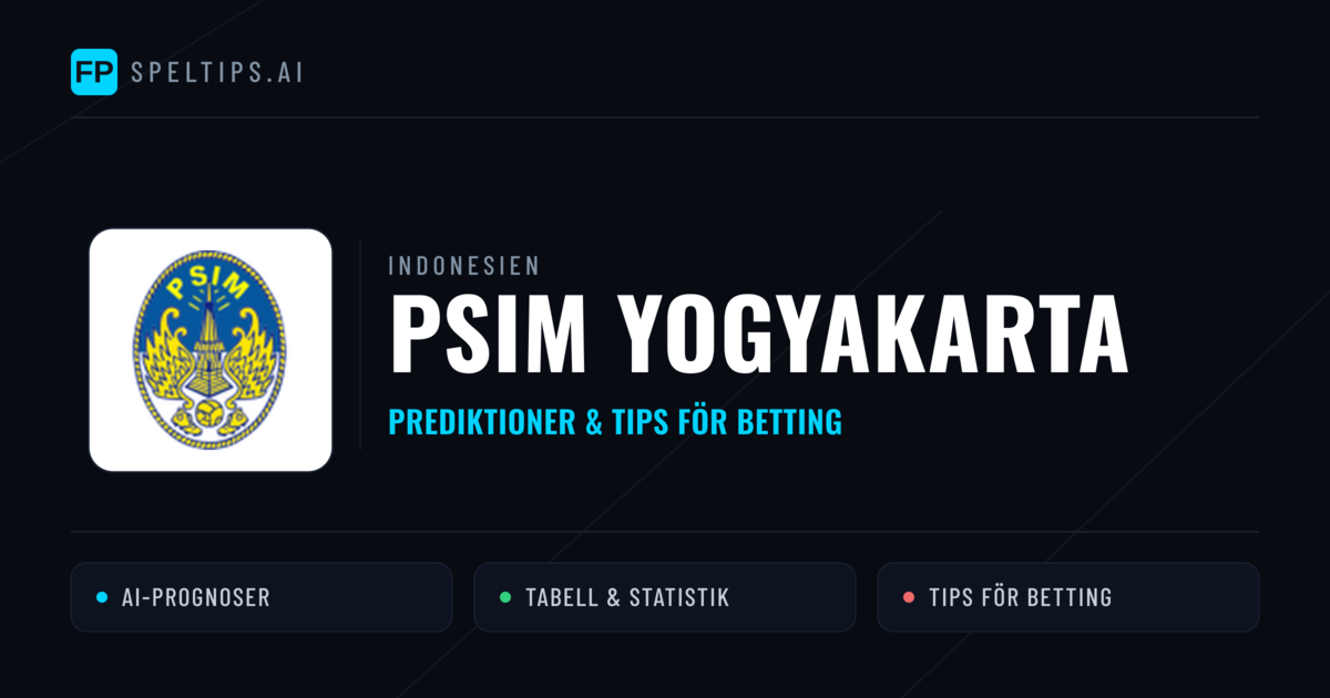 PSIM Yogyakarta Prognoser & Statistik