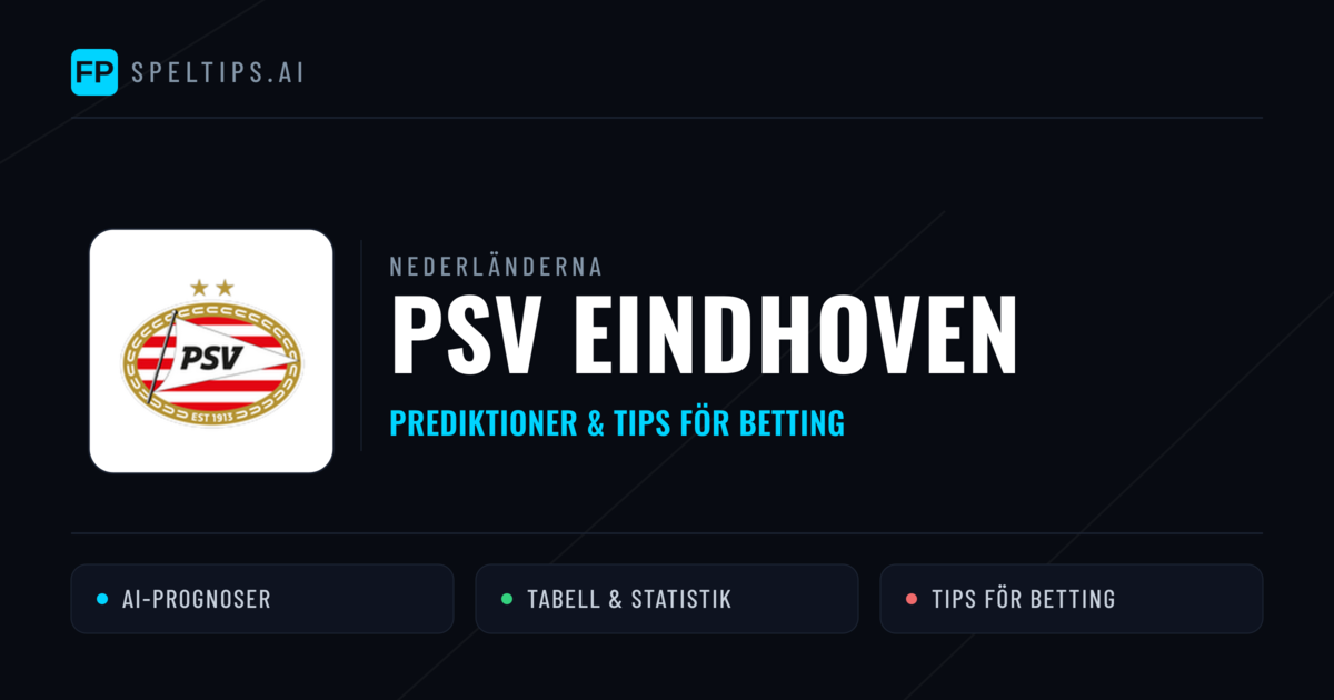 PSV Eindhoven Prognoser & Statistik