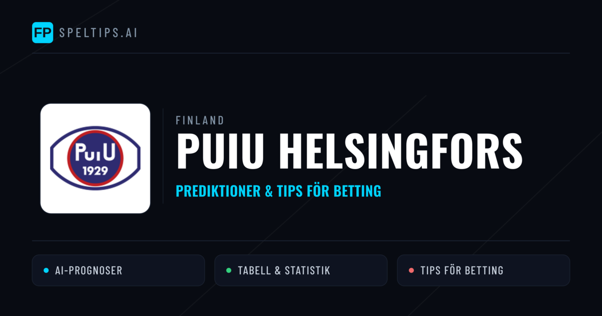 PuiU Helsingfors Prognoser & Statistik