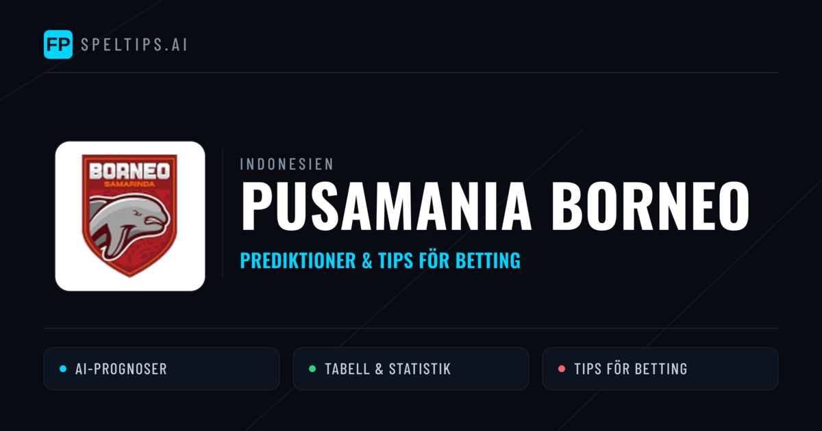 Pusamania Borneo Prognoser & Statistik