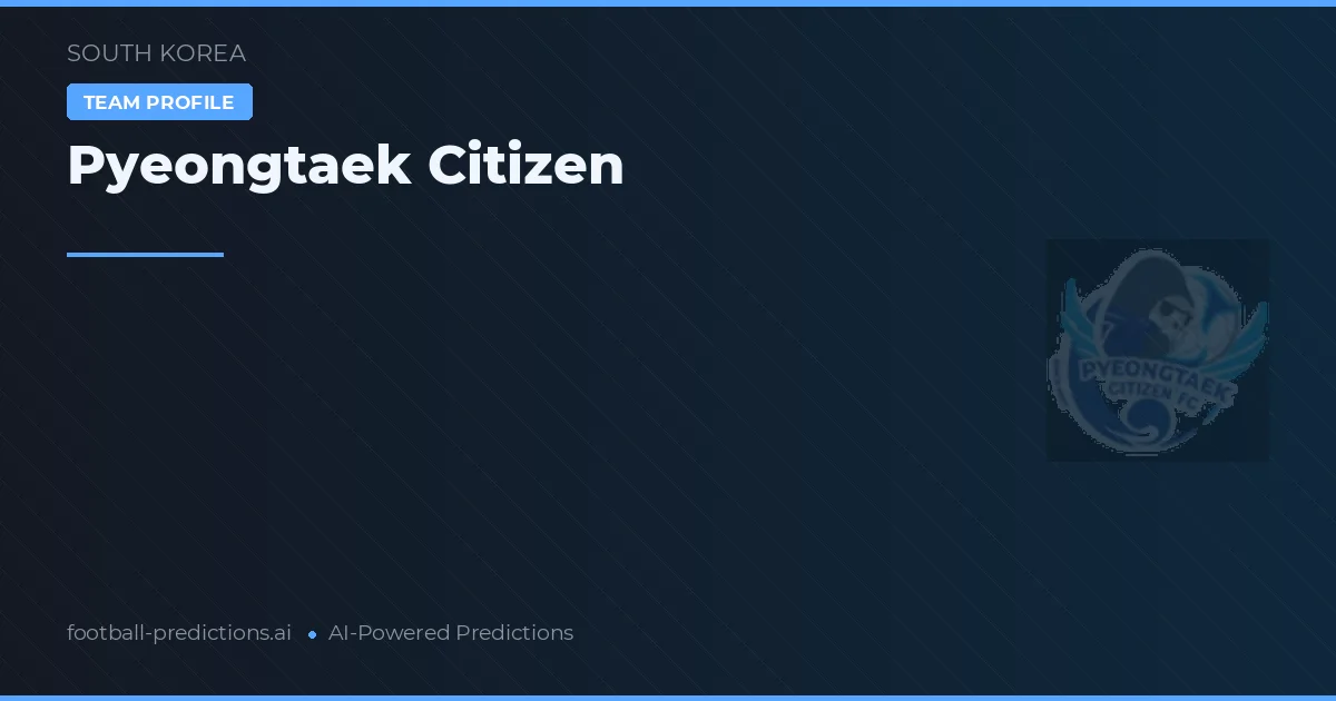 Pyeongtaek Medborgare Prognoser & Statistik