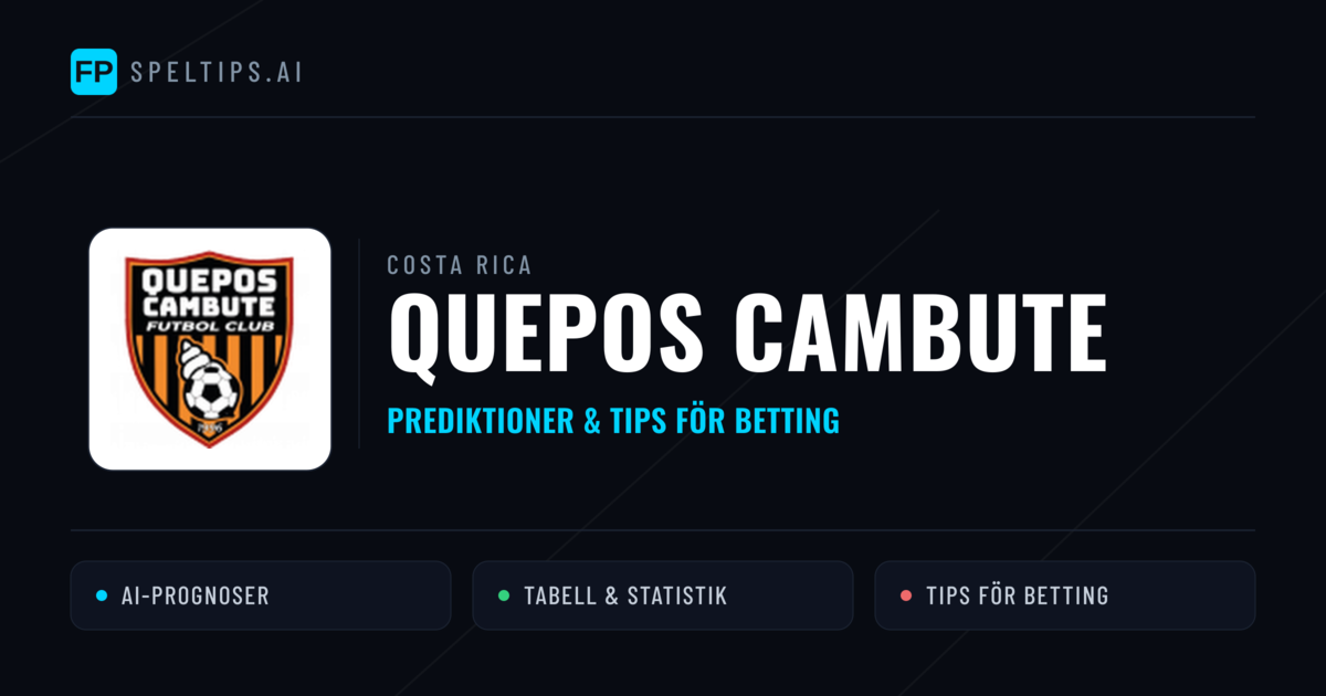 Quepos Cambute Prognoser & Statistik