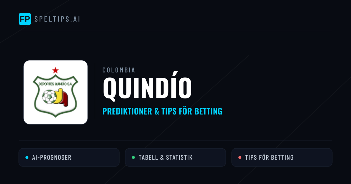 Quindío Prognoser & Statistik