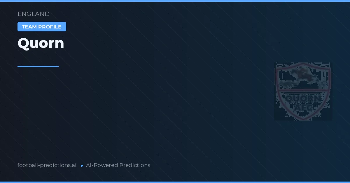Quorn Prognoser & Statistik