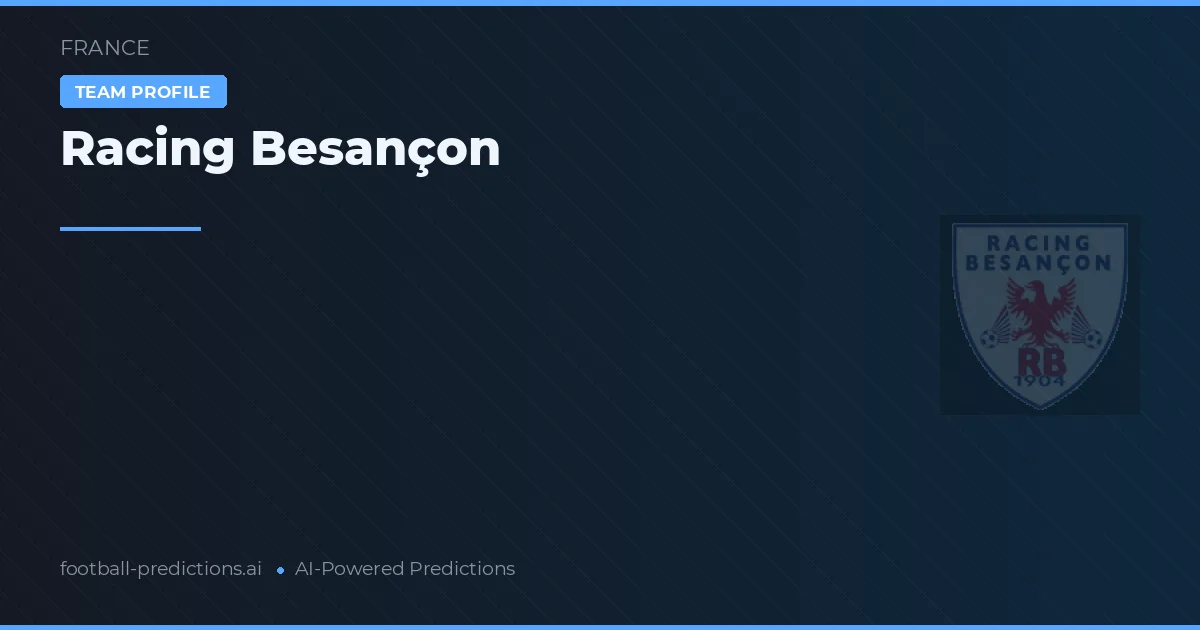 Racing Besançon Prognoser & Statistik